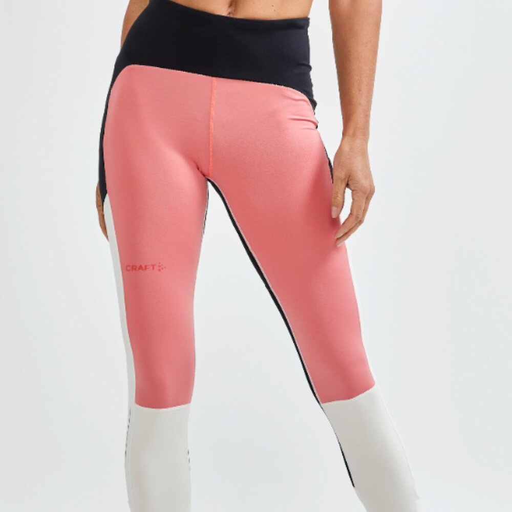 NWOT - Craft - Leggings - PRO hypervent - Coral & Black - Size 16